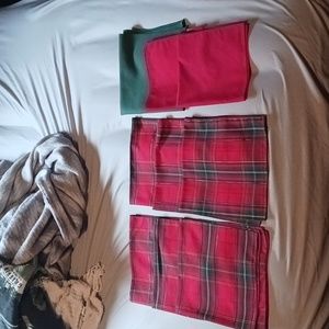 Vintage Christmas Cloth 8pc Napkins Lot.